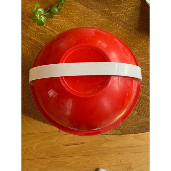 VTG MCM INGRID CHICAGO Party Ball Picnic Camping Set Retro Red Service For 6 - Picture 10 of 16